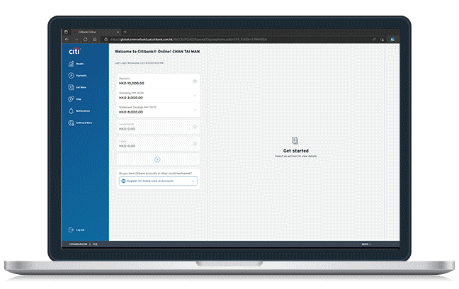 Tap on “Payments” > "Transfers" after logging in