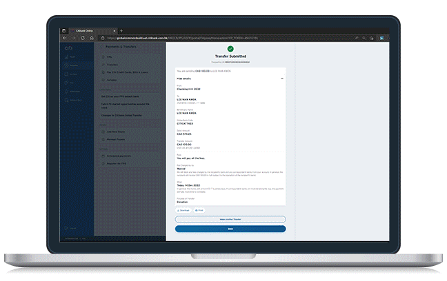 Your payment has been transferred