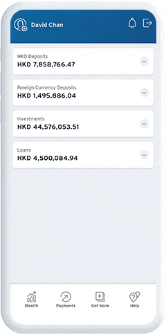 Tap on “Payments” > "Transfers" after logging in