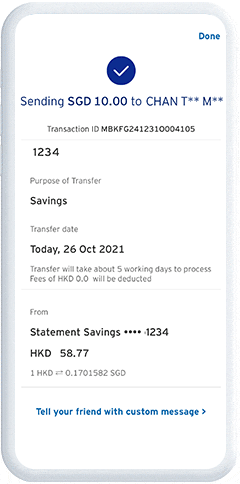 Your payment has been transferred