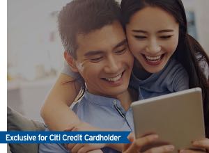 A couple using their tablet