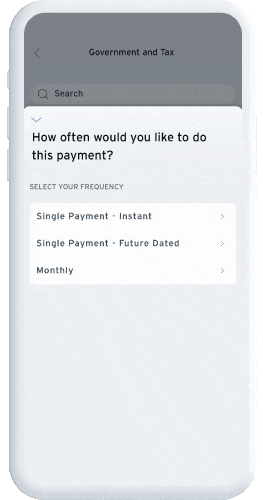 Enter your payment amount and Shroff Account Number on the tax demand note. Select “1 – Tax” as the Bill Type and complete the setup